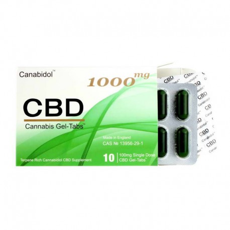 Canabidol CBD 1000 mg żel bez otoczki Cannabis Sativa kannabinoidy terpeny tabletki żelowe gel tabs konopie siewne