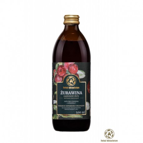 Naturalny sok z żurawiny 500ml Herbal Monasterium