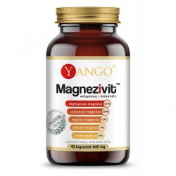 Magnezivit witaminy i minerały 40 kaps. Yango Formy magnezu: diglicynian cytrynian jabłczan tlenek węgiel