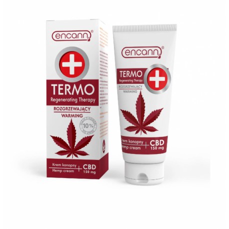 Krem konopny Termo 150ml rozgrzewający Encann Hemp cream kannabidiol 150mg CBD Cannabis Sativa Seed Oil