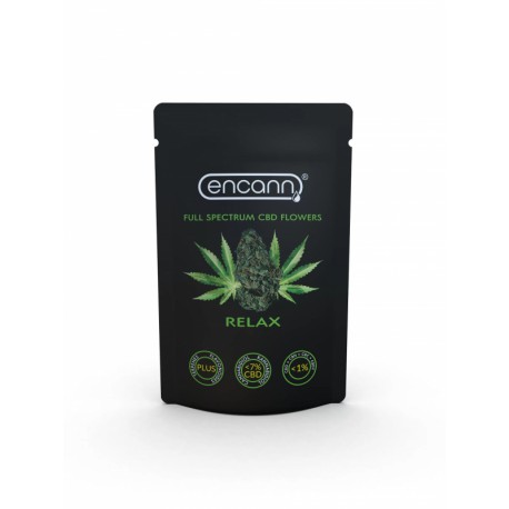 Relax - Suszone kwiaty konopi włóknistej Relax 3 gramy do 7% CBD Encann full spectrum cannabis sativa L.