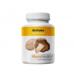 Shiitake 90 kaps. 500mg MycoMedica twardnik japoński Lentinula edodes ekstrakt z owocników 30% polisacharydów