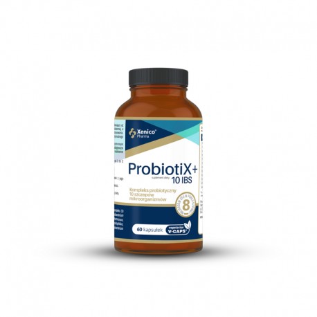 ProbiotiX + 10 IBS 60 kaps. Xenico Pharma kompleks probiotyczny 10 szczepów mikroorganizmów Bifidobacterium inulina