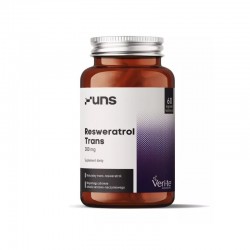 Resweratrol Trans 300mg - 60 kaps. UNS Veri-Te 98% trans-resweratrol z fermentacji drożdży Saccharomyces cerevisiae