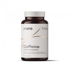 Caffeine 200mg 90 kaps. UNS kofeina bezwodna caffeine anhydrous