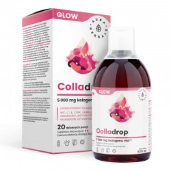 Colladrop Glow 5000mg 500ml Aura Herbals  kolagen z ryb morskich typu I oraz III  kwas hialuronowy koenzym Q10