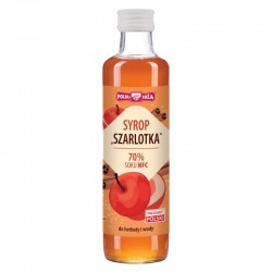 Syrop jabłkowy z cynamonem "Szarlotka" 250ml Polska Róża 70% soku NFC syrop do herbaty i wody