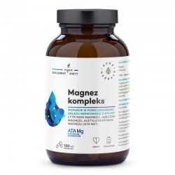 Magnez kompleks 120 kaps. Aura Herbals cytrynian magnezu jabłczan magnezu acetylotaurynian magnezu