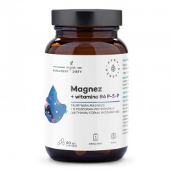 Magnez + Witamina B6 - 60 kaps. Aura Herbals taurynian magnezu pirydoksalo-5-fosforan