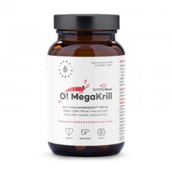 O! MegaKrill 60 kaps. Aura Herbals olej z kryla omega-3 fosfolipidy cholina astaksantyna
