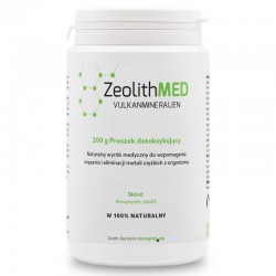 ZeolithMED 200g Proszek Detoksykujący Organizm z Metali Ciężkich Naturalny Wyrób Medyczny CE0477 Zeolit Klinoptylolit Detox